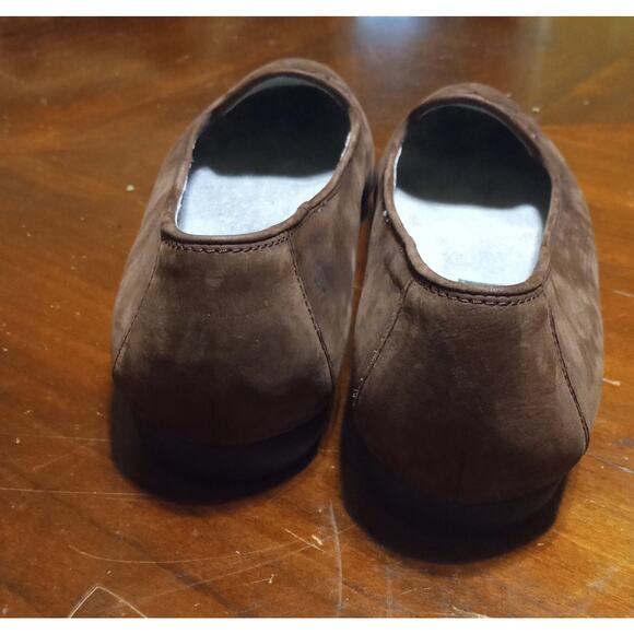 Rockport Women's 7.5M Flats Leather Upper Slip-On Almond Toe Brown Embroidered - Picture 3 of 7